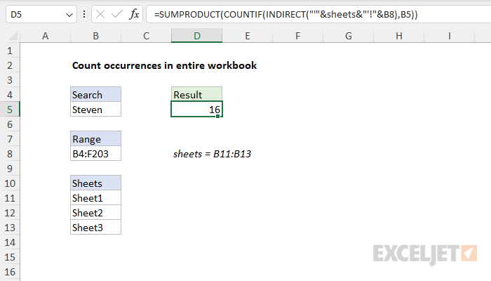 Count Occurrences In Excel Range